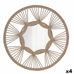 Wandspiegel Vinthera Moa Rotan Natuurlijk 59 cm (4 Stuks)