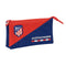 Pennenetui met 3 vakken Atlético Madrid Blauw Rood 22 x 12 x 3 cm