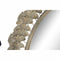 Wandspiegel DKD Home Decor Spiegel Champagne Metaal Blad van een plant (69 x 3,5 x 98,5 cm)