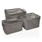 Set van opstapelbare opbergboxen Versa Rec Stars Polyester Fusion 3 Onderdelen