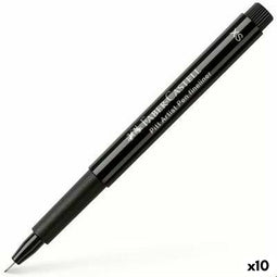 Permanente markeerstift Faber-Castell Pitt Artist Permanente markeerstift Zwart 10 Stuks