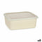 Bakje met deksel Bamboe Melamine Geel 17 x 8 x 23,5 cm (6 Stuks)