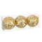 Kerstballen Gouden Plastic Polyfoam 10 x 10 x 10 cm (3 Stuks)
