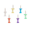 Punaises Multicolour Metaal Plastic (24 Stuks)