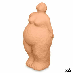 Decoratieve figuren Oranje Dolomite 14 x 34 x 12 cm (6 Stuks) Vrouw Staand