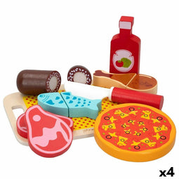 Eten speelgoedset Woomax 12 Onderdelen (4 Stuks)