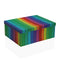 Set van opstapelbare opbergboxen Versa Regenboog Karton 15 Onderdelen 35 x 16,5 x 43 cm