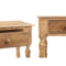 Zijtafel met 2 lades Bruin Mangohout 98 x 77 x 42 cm Lakens