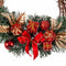 Kerstkroon Rotan Rood Multicolour PVC 20 x 20 x 10 cm