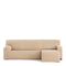 Hoes voor chaise longue met korte armleuning links Eysa TROYA Beige 170 x 110 x 310 cm