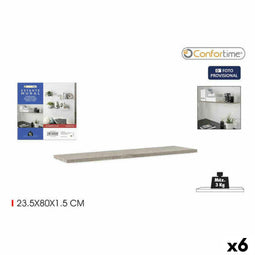 Planken Confortime Mural Hout MDF Drijvend 6 Stuks 23,5 x 80 x 1,5 cm