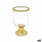 Kaarshouder Fluitglas Gouden Staal 15,5 x 26 x 15,5 cm (6 Stuks)