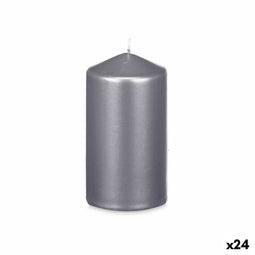 Kaars Zilverkleurig 7 x 13 x 7 cm (24 Stuks)