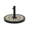 Voet voor Parasol DKD Home Decor Zwart Roestvrij staal Wit Keramiek (50 x 50 x 32,5 cm)