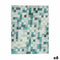 Tafelkleed Dun canvas Anti-vlek Ruiten 140 x 180 cm Turkoois (6 Stuks)