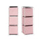 Planken Wit Roze Polypropyleen Ijzer TNT (Non Woven) 35 x 35 x 102 cm (6 Stuks)