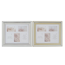 Fotolijsten DKD Home Decor Gouden Zilverkleurig Aluminium Kristal polyestyreen Traditioneel 47 x...