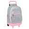 Schoolrugzak met Wielen Benetton Silver Gestoffeerd Zilverkleurig 33 X 45 X 22 cm