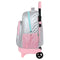Schoolrugzak met Wielen Benetton Silver Gestoffeerd Zilverkleurig 33 X 45 X 22 cm