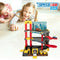 Parkeergarage met voertuigen Speed & Go 37 x 29 x 25 cm (4 Stuks)