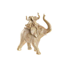 Decoratieve figuren DKD Home Decor 24 x 10 x 25,5 cm Olifant Gouden Koloniaal