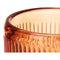 Kaarshouder Strepen Oranje Kristal 7,5 x 7,8 x 7,5 cm (12 Stuks)