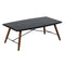 Hoofdtafel OSLO Zwart Natuurlijk Ijzer Hout MDF 109,5 x 60 x 40,5 cm