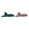 Decoratieve figuren DKD Home Decor 36 x 17,5 x 13,3 cm Tijger Groen Hars Licht Roze Stroomden