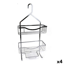 Douchehanger Confortime Chromed Aluminium Zilverkleurig 27,5 x 12,5 x 63 cm (4 Stuks)