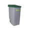 Vuilnisbak op wieltjes Denox 110 L Groen 58 x 41 x 89 cm (2 Stuks)