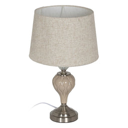 Lamp Beige Zilverkleurig Metaal Kristal 10 W 30 x 30 x 48 cm
