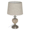 Lamp Beige Zilverkleurig Metaal Kristal 10 W 27 x 27 x 44 cm