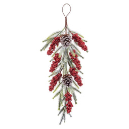 Deurhanger Kerstmis Rood Multicolour Plastic Ananas 63 cm