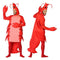 Kostuum Garnalen Rood dieren M/L