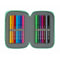 Dubbele etui BlackFit8 M854 Turkoois 12.5 x 19.5 x 4 cm (28 Onderdelen)