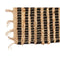 Tapijt Zwart Natuurlijk Strepen 60 x 1 x 90 cm (12 Stuks)