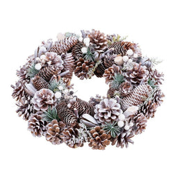 Kerstkroon Multicolour Plastic Foam Ananas 35 x 35 x 9 cm