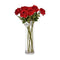 Tak Roze 65 cm Rood Papier Groen Plastic (12 Stuks)