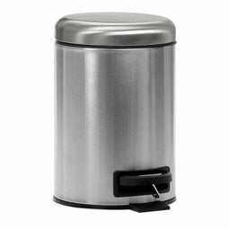 Pedaalemmer Andrea House Metaal Zilver 3 L (Ø 17,5 x 23 cm)