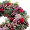 Kerstkroon Rood Multicolour Plastic Foam Ananas 35 x 35 x 9 cm