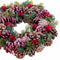 Kerstkroon Rood Multicolour Plastic Foam Ananas 35 x 35 x 9 cm