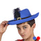 Hoed Blauw Rood Kleur Blauw