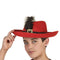 Hoed Blauw Rood Kleur Blauw