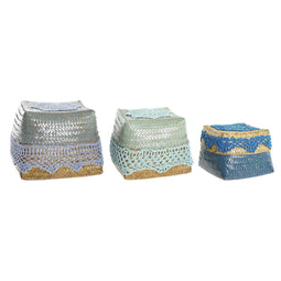Basket spelset DKD Home Decor Katoen Bamboe (22 x 27 x 27 cm)