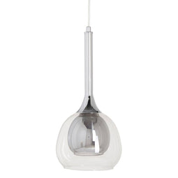 Plafondlamp 16 x 16 x 50 cm Kristal Grijs Metaal