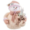 Kerstversiering Multicolour Plastic Polyfoam Weefsel Sneeuwpop 25 x 20 x 32 cm