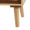 Zijtafel met lades SASHA 80 x 33 x 94 cm Natuurlijk Hout Crème Rotan