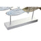 Decoratieve figuren DKD Home Decor 65,4 x 9 x 39,5 cm Zilverkleurig Blauw Gouden Spiralen Mediter...