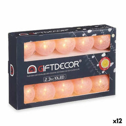 LED-lichtkrans Klot Roze 2,3 m (12 Stuks)