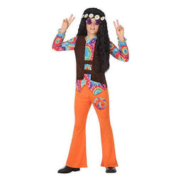 Kostuums voor Kinderen Hippie Oranje (2 Pcs) Maat 3-4 Jaar